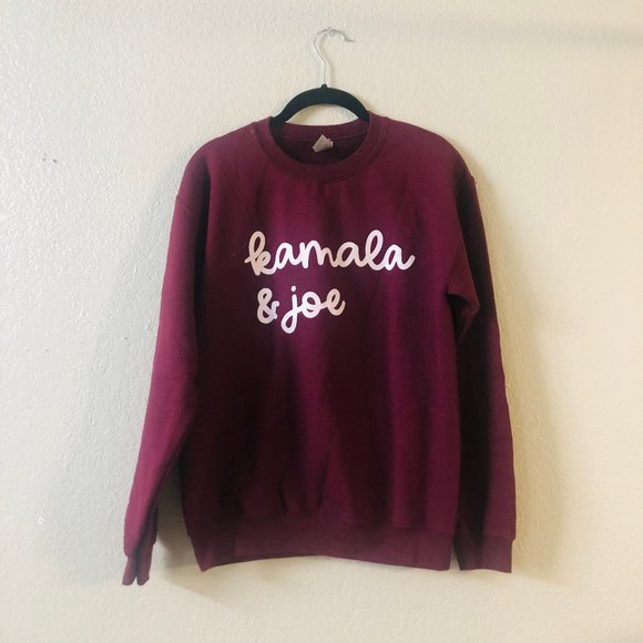 Maroon 'kamala & joe' Sweatshirt (S) - Picture 1 of 6